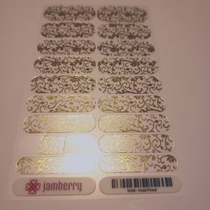 Jamberry Nail Wrap Gold Floral